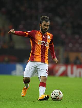UEFA Champions League Group D match between Galatasaray and Arsenal at Turk Telekom Arena Stadium on December 09, 2014 in Istanbul, Turkey Pictured: Emre Colak of Galatasaray. 