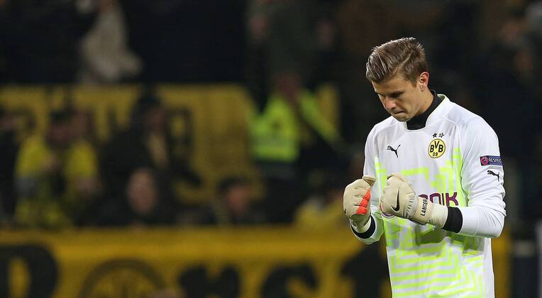 09.12.2014, Fussball Championsleague 2014 2015, Vorrunde, 6.Spieltag, Borussia Dortmund - RSC Anderlecht, im Signal-Iduna-Park-Stadion Dortmund. Jubel Torwart Mitchell Langerak (Dortmund) zum Tor zum 1:0 