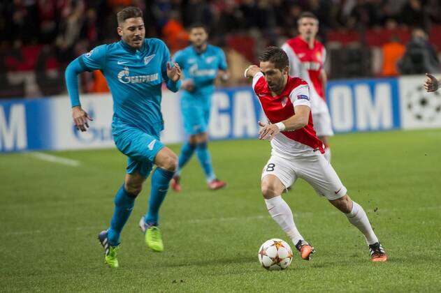 Joao Moutinho (ASM) FOOTBALL : AS Monaco vs Zenit St. Petersburg - UEFA Champions League 2014 2015 - 09 12 2014 STEPHANESENAUX PANORAMIC 