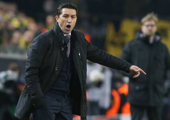 - DORTMUND, GERMANY: Anderlecht s head coach Besnik Hasi gestures during a soccer game between German team Borussia Dortmund and Belgium s RSC Anderlecht, Tuesday 09 December 2014 in Dortmund, Germany, on the sixth and last day of the group stage of the UEFA Champions League competition, in the group D VIRGINIExLEFOUR  x04518484x