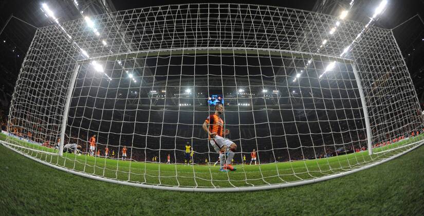 UEFA Champions League Group D match between Galatasaray and Arsenal at Turk Telekom Arena Stadium on December 09, 2014 in Istanbul, Turkey Pictured: Arsenal s goal 