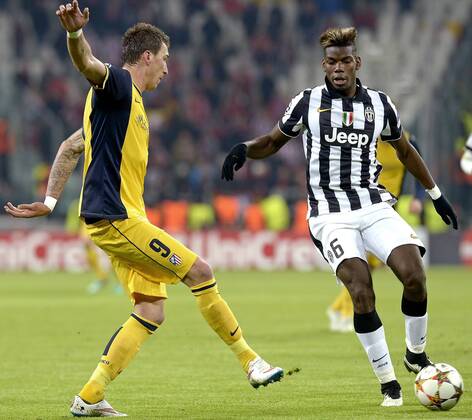 Mario Mandzukic Atletico, Paul Pogba Juventus 2014 2015 Champions League, Juventus Turin - Atletico Madrid filippoxalfero