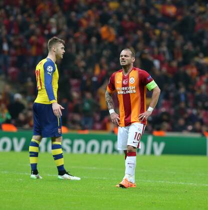 Aktuell Fußball, Champions League, Galatasaray Istanbul - FC Arsenal UEFA Champions League Group D match between Galatasaray and Arsenal at Turk Telekom Arena Stadium on December 09, 2014 in Istanbul, Turkey . Score: Galatasaray 1 - Arsenal 4 Pictured: Wesley Sneijder of Galatasaray. 