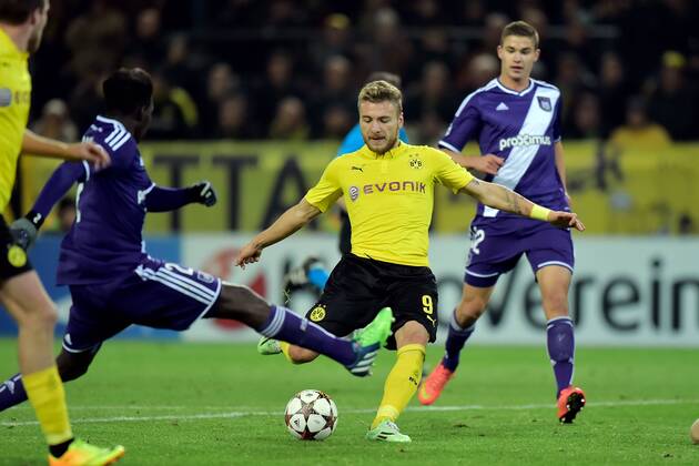 Ciro Immobile of Borussia Dortmund FOOTBALL : Borussia Dortmund vs RSC Anderlecht - Ligue des Champions - 09 12 2014 PhotoNews Panoramic 