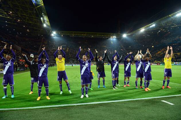 Youri Tielemans of RSC Anderlecht - Joie FOOTBALL : Borussia Dortmund vs RSC Anderlecht - Ligue des Champions - 09 12 2014 PhotoNews Panoramic 