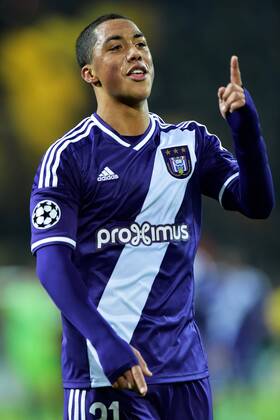 Youri Tielemans of RSC Anderlecht - Joie FOOTBALL : Borussia Dortmund vs RSC Anderlecht - Ligue des Champions - 09 12 2014 PhotoNews Panoramic 