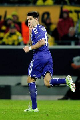 aleksandar mitrovic - joie FOOTBALL : Borussia Dortmund vs RSC Anderlecht - Ligue des Champions - 09 12 2014 PhotoNews Panoramic 