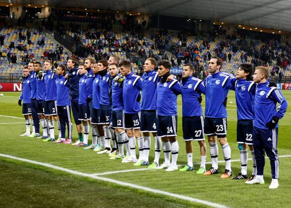 SOCCER - CL, Maribor vs Schalke MARIBOR,SLOVENIA,10.DEC.14 - SOCCER - UEFA Champions League, group stage, NK Maribor vs FC Schalke 04. Image shows the squad of Schalke 04.