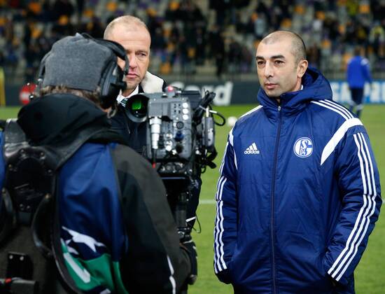 SOCCER - CL, Maribor vs Schalke MARIBOR,SLOVENIA,10.DEC.14 - SOCCER - UEFA Champions League, group stage, NK Maribor vs FC Schalke 04. Image shows head coach Roberto Di Matteo (Maribor) during an intereview.