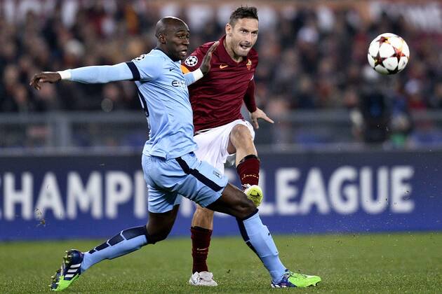 Champions League AS Rom - Manchester City Francesco Totti-Eliaquim Mangala 