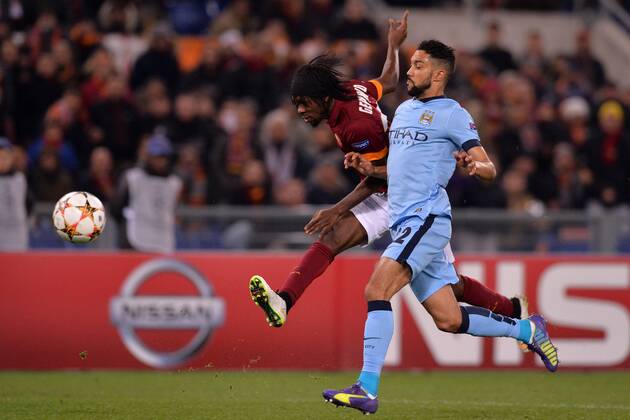 Gervinho Roma, Gael Clichy Manchester. Champions League AS Rom - Manchester City AntoxBalda