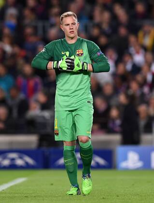 FUSSBALL CHAMPIONS LEAGUE SAISON 2014 2015 Vorrunde FC Barcelona Barca - Paris St. Germain 10.12.2014 Torwart Marc Andre ter Stegen (Barca) 