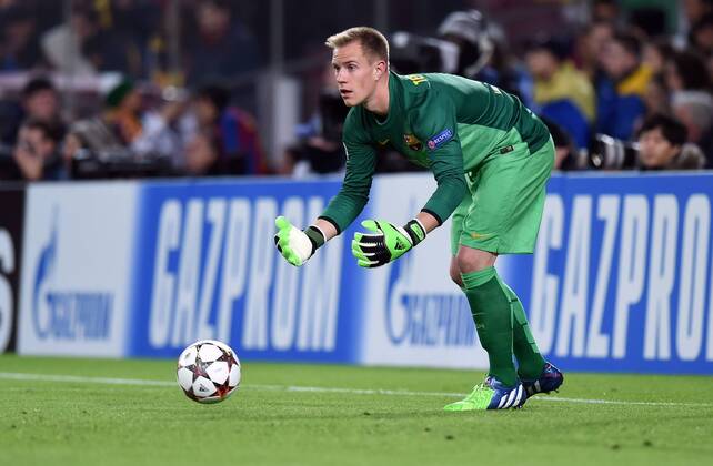 FUSSBALL CHAMPIONS LEAGUE SAISON 2014 2015 Vorrunde FC Barcelona Barca - Paris St. Germain 10.12.2014 Torwart Marc Andre ter Stegen (Barca) 