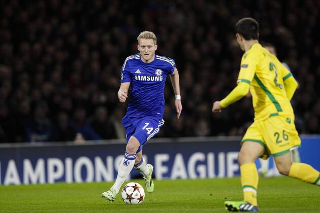 10.12.2014. London, England. Champions League Group Stage. Chelsea versus Sporting Lisbon. Chelsea s Andre Schurrle in action xCraigxMercerx  ActionPlus11582197