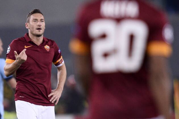 Champions League AS Rom - Manchester City Francesco Totti 