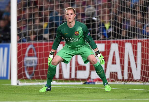 FUSSBALL CHAMPIONS LEAGUE SAISON 2014 2015 Vorrunde FC Barcelona Barca - Paris St. Germain 10.12.2014 Torwart Marc Andre ter Stegen (Barca) 