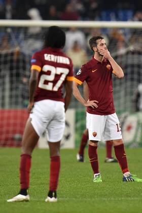Miralem Pjanic, Gervinho Roma Dejection Champions League AS Rom - Manchester City andreaxstaccioli