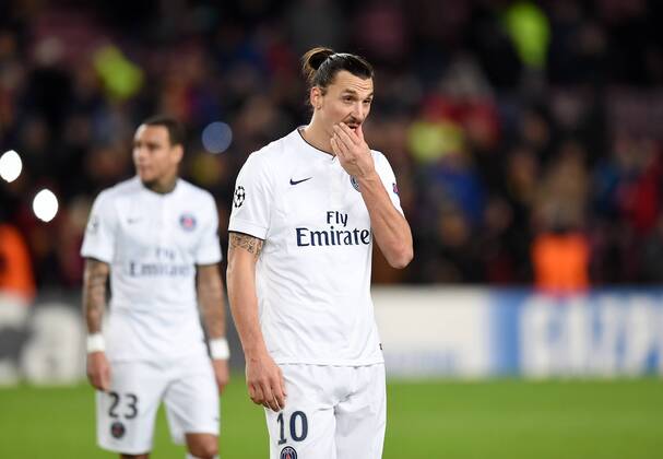 FUSSBALL CHAMPIONS LEAGUE SAISON 2014 2015 Vorrunde FC Barcelona Barca - Paris St. Germain 10.12.2014 Enttaeuschung: Zlatan Ibrahimovic (Paris Saint-Germain) 