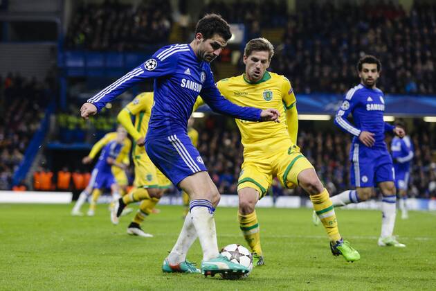 Aktuell Fussball, Champions League, FC Chelsea - Sporting Lissabon 10.12.2014. London, England. Champions League Group Stage. Chelsea versus Sporting Lisbon. Chelsea s Cesc Fabregas in action xCraigxMercerx  ActionPlus11582244