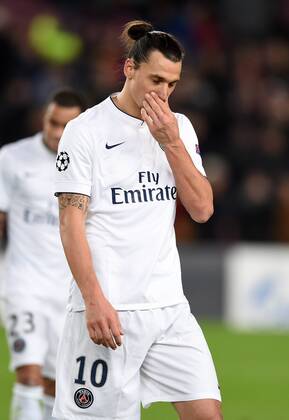 Aktuell Fussball, Champions League, FC Barcelona - Paris St. Germain FUSSBALL CHAMPIONS LEAGUE SAISON 2014 2015 Vorrunde FC Barcelona Barca - Paris St. Germain 10.12.2014 Enttaeuschung: Zlatan Ibrahimovic (Paris Saint-Germain) 