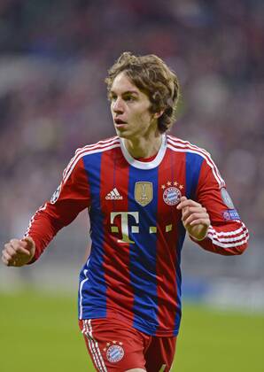 10.12.2014, Fussball Champions League 2014 2015, Vorrunde, 6.Spieltag, FC Bayern München - ZSKA Moskau, in der Allianzarena München. Gianluca Gaudino (Bayern) 