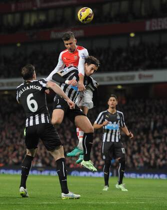 Aktuell Fußball, England, Premier League, FC Arsenal - Newcastle United Arsenal v Newcastle 13.12.2014. Pic Darren Jack. Olivier Giroud (Arsenal) scores goal 1-0 Â