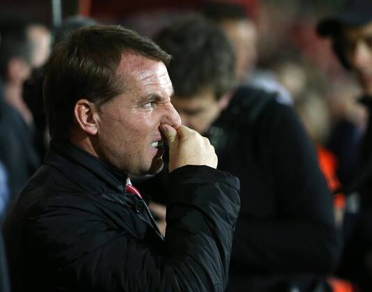 Liverpool s Brendan Rodgers looks on Capital One Cup- Bournemouth vs Liverpool - Goldsands Stadium - England - 17th December 2014 - Picture David Klein Sportimage EDITORIAL USE ONLY. No use with unauthorised audio, video, data, fixture lists, club league logos or live services. Online in-match use limited to 120 images, no video emulation. No use in betting, games or single club league player publications.