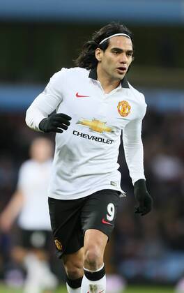 Radamel Falcao of Manchester United ManU - Barclays Premier League - Aston Villa vs Manchester Utd-- Villa Park Stadium - Birmingham - England - 20th December 2014 - Picture Simon Bellis Sportimage EDITORIAL USE ONLY. No use with unauthorised audio, video, data, fixture lists, club league logos or live services. Online in-match use limited to 120 images, no video emulation. No use in betting, games or single club league player publications.