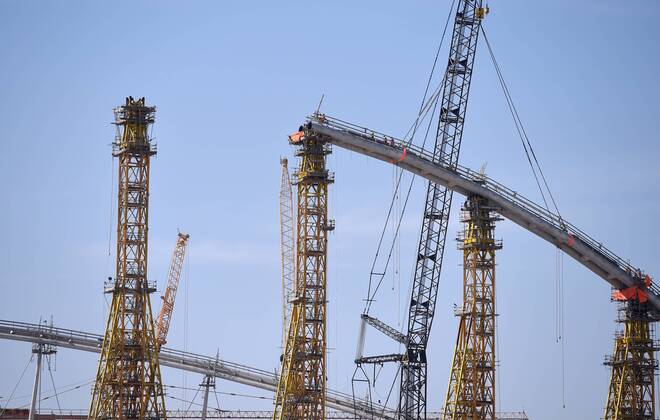 Fussball International FIFA WM 2022 in Katar 21.12.2014 Die Baustelle des Khalifa Stadion, das Stadion wird für die WM 2022 umgebaut. 