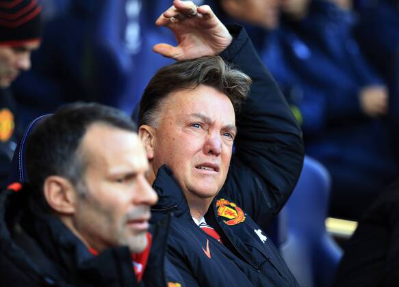 Manchester United ManU s Louis Van Gaal looks on Barclays Premier League - Tottenham Hotspur vs Manchester United - White Hart Lane - England - 28th December 2014 - Picture David Klein Sportimage EDITORIAL USE ONLY. No use with unauthorised audio, video, data, fixture lists, club league logos or live services. Online in-match use limited to 120 images, no video emulation. No use in betting, games or single club league player publications.