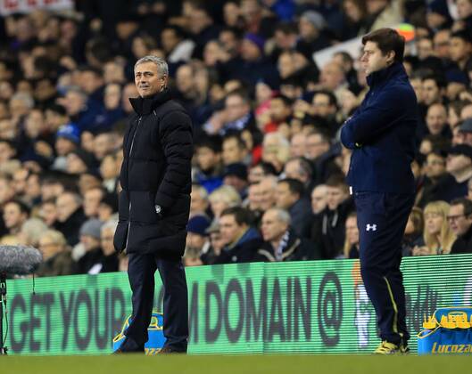 Chelsea s Jose Mourinho looks on dejected Barclays Premier League - Tottenham Hotspur vs Chelsea - White Hart Lane - England - 1st January 2015 - Picture David Klein Sportimage EDITORIAL USE ONLY. No use with unauthorised audio, video, data, fixture lists, club league logos or live services. Online in-match use limited to 120 images, no video emulation. No use in betting, games or single club league player publications.