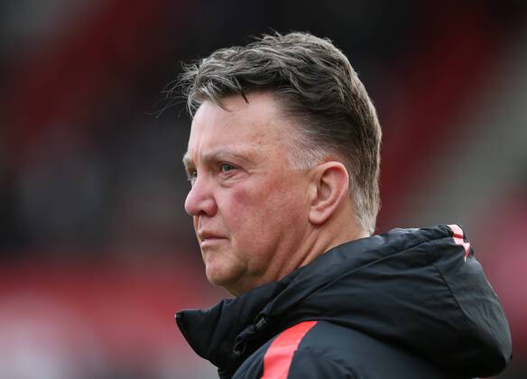 Louis van Gaal manager of Manchester United ManU - Barclays Premier League - Stoke City vs Manchester Utd - Stoke - England - 1st January 2015 - Picture Simon Bellis Sportimage EDITORIAL USE ONLY. No use with unauthorised audio, video, data, fixture lists, club league logos or live services. Online in-match use limited to 120 images, no video emulation. No use in betting, games or single club league player publications.