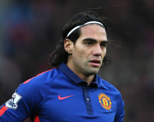 Radamel Falcao of Manchester United ManU - Barclays Premier League - Stoke City vs Manchester Utd - Stoke - England - 1st January 2015 - Picture Simon Bellis Sportimage EDITORIAL USE ONLY. No use with unauthorised audio, video, data, fixture lists, club league logos or live services. Online in-match use limited to 120 images, no video emulation. No use in betting, games or single club league player publications.