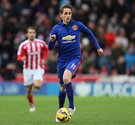 Adnan Januzaj of Manchester United ManU Barclays Premier League - Stoke City vs Manchester Utd - Stoke - England - 1st January 2015 - Picture Simon Bellis Sportimage EDITORIAL USE ONLY. No use with unauthorised audio, video, data, fixture lists, club league logos or live services. Online in-match use limited to 120 images, no video emulation. No use in betting, games or single club league player publications.