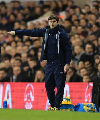 Tottenham s Mauricio Pochettino in action Barclays Premier League - Tottenham Hotspur vs Chelsea - White Hart Lane - England - 1st January 2015 - Picture David Klein Sportimage EDITORIAL USE ONLY. No use with unauthorised audio, video, data, fixture lists, club league logos or live services. Online in-match use limited to 120 images, no video emulation. No use in betting, games or single club league player publications.