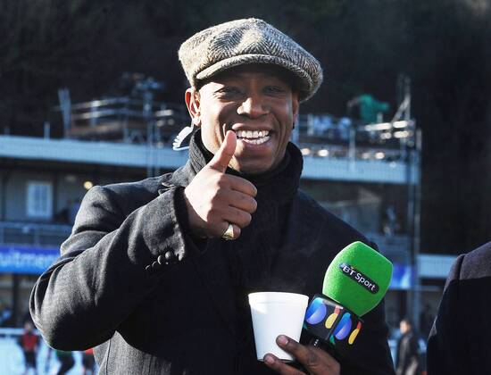Football - 2014 2015 FA Cup - Third Round: Dover Athletic vs. Crystal Palace BT Commentator Ian Wright at the Crabble Athletic Ground. COLORSPORT ANDREW COWIE