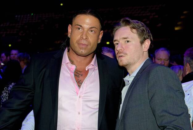 GER, Sixdays Bremen 12.01.2015, ÖVB Arena, Bremen, GER, Sixdays Bremen, im Bild Tim Wiese, Theo Bührmann jr. nphxFrisch