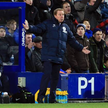 QPR s Harry Redknapp looks on dejected Barclays Premier League - Queens Park Rangers vs Manchester United ManU - Loftus Road - England - 17th January 2015 - Picture David Klein Sportimage EDITORIAL USE ONLY. No use with unauthorised audio, video, data, fixture lists, club league logos or live services. Online in-match use limited to 120 images, no video emulation. No use in betting, games or single club league player publications.
