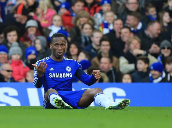 Chelsea s Didier Drogba looks on dejected FA Cup Fourth Round - Chelsea vs Bradford City - Stamford Bridge - England - 24th January 2015 - Picture David Klein Sportimage EDITORIAL USE ONLY. No use with unauthorised audio, video, data, fixture lists, club league logos or live services. Online in-match use limited to 120 images, no video emulation. No use in betting, games or single club league player publications.