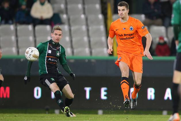 - BRUGGE, BELGIUM: Club s Thomas Meunier pictured during the Jupiler Pro League match between Cercle Brugge and Club Brugge, in Brugge, Sunday 25 January 2015, on day 23 of the Belgian soccer championship. BRUNOxFAHY x04556110x