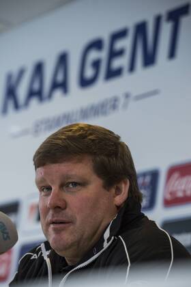 - GENT, BELGIUM: Gent s head coach Hein Vanhaezebrouck pictured during a press conference PK Pressekonferenz of AA Gent , Monday 02 February 2015 in Gent. JASPERxJACOBS x04560351x