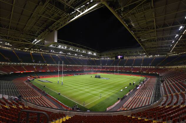 Rugby Union - 2015 Six Nations Championship - Wales General view of at the Millennium Stadium with its roof open. 
