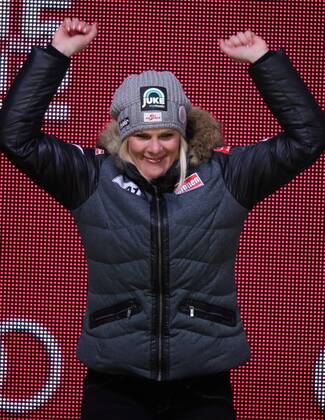 ALPINE SKIING - FIS Ski WC Vail Beaver Creek 2015 VAIL,COLORADO,USA,09.FEB.15 - ALPINE SKIING - FIS Alpine World Ski Championships, Solaris Championships Plaza, award ceremony, Alpine combined, ladies. Image shows Nicole Hosp (AUT).