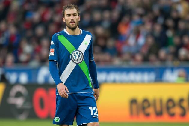 Bas Dost of VFL Wolfsburg during the bundesliga match between Bayer 04 Leverkusen and VfL Wolfsburg at the BayArena on February 14, 2015 in Leverkusen, Germany Bayer 04 Leverkusen v VfL Wolfsburg Bundesliga 2014 2015 xVIxGerritxvanxKeulenxIVx 3541725