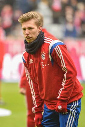 Samstag 14.02.2015, 1. Bundesliga, Saison 2014 2015, 21. Spieltag , FC Bayern Muenchen - Hamburger SV, Hamburg, HSV, Mitchell WEISER (FC Bayern Muenchen) 30 DeFodi09-503-00483