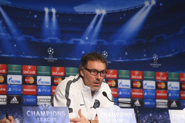 Laurent Blanc FOOTBALL : Conference de Presse du PSG - Champions League - 16 02 2015 GwendolineLeGoff Panoramic 