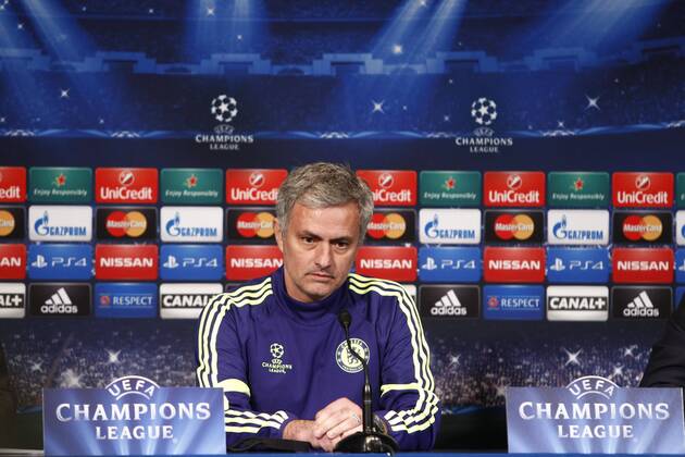 Aktuell Fußball, Champions League, PK FC Chelsea Jose Mourinho FOOTBALL : Conference de Presse de Chelsea - Champions League - 16 02 2015 GwendolineLeGoff Panoramic 