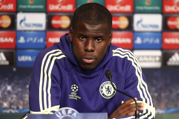 Aktuell Fußball, Champions League, PK FC Chelsea Kurt Zouma FOOTBALL : Conference de Presse de Chelsea - Champions League - 16 02 2015 GwendolineLeGoff Panoramic 
