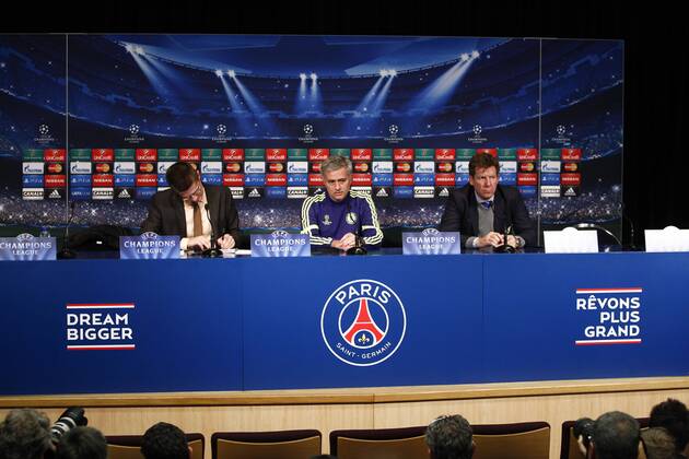 Aktuell Fußball, Champions League, PK FC Chelsea Jose Mourinho FOOTBALL : Conference de Presse de Chelsea - Champions League - 16 02 2015 GwendolineLeGoff Panoramic 