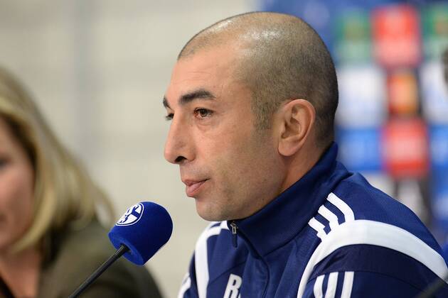 Fußball Champions League Pressekonferenz Schalke 04 am 17.02.2015 in der Veltins-Arena in Gelsenkirchen Roberto Di Matteo ( Trainer Schalke )